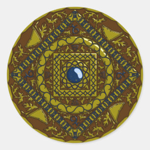 Redonda Capricorn Mandala Pegatina