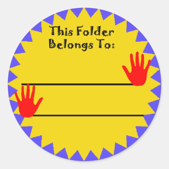 Redonda Carpeta pertenece al Pegatina (Anverso)