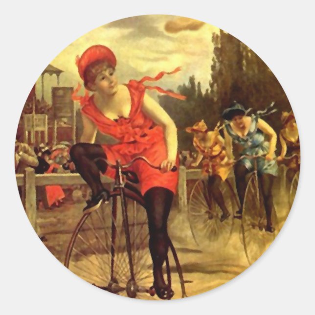 Redonda Carreras de ciclismo de moda pegatina Bicicleta de (Anverso)