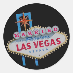 Redonda CASADO en el pegatina fabuloso de Las Vegas