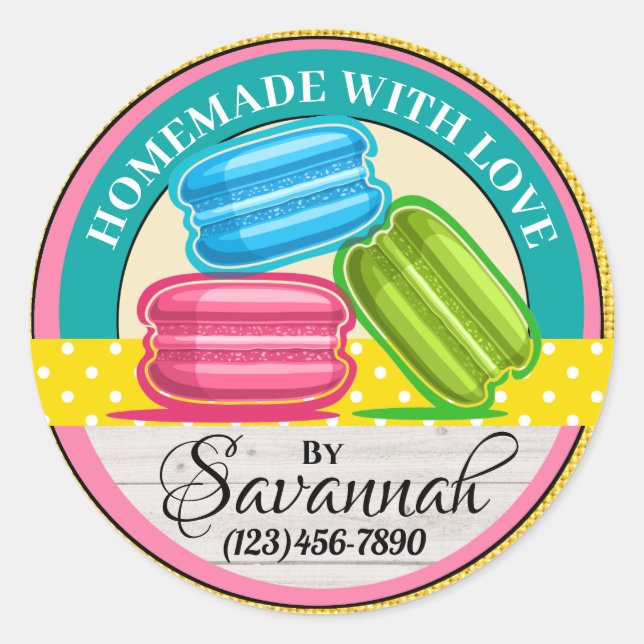 Redonda Casero con Pegatina de amor (Anverso)