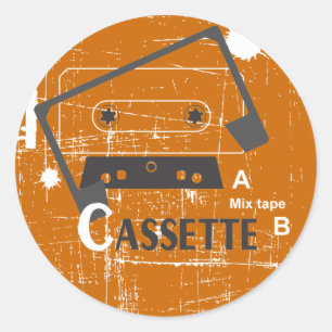 Redonda Casete del amor - pegatina