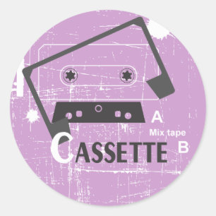 Redonda Cassette de amor - pegatina