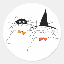 Redonda Catty Halloween Pegatina
