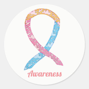 Redonda CDH Awareness Ribbon Personalizado Pegatina Decal