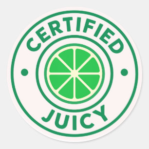 Redonda Certified Juicy™ – Pegatina Círculo de Lima