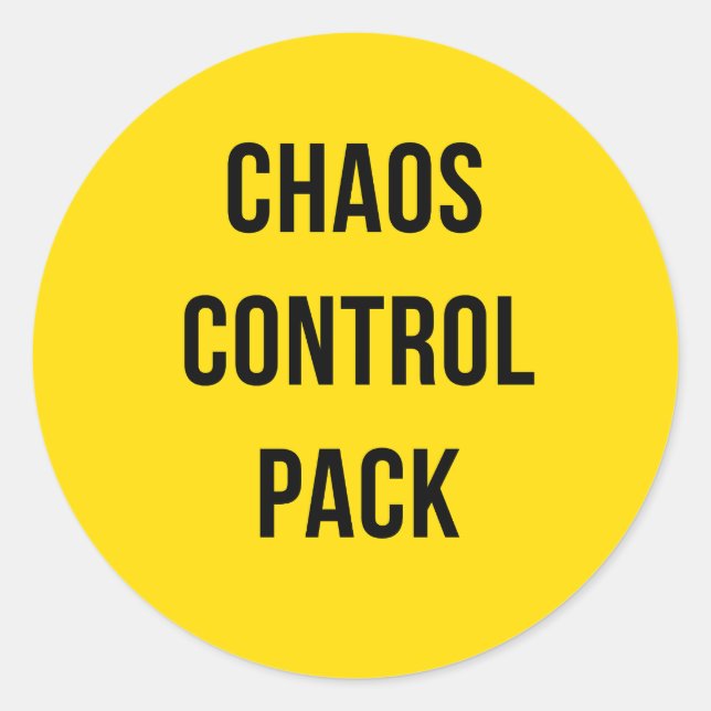 Redonda Chaos Control Pack™ - Pegatina redondo negrita par (Anverso)