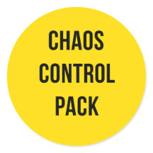 Chaos Control Pack™ - Pegatina redondo negrita par