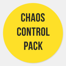 Redonda Chaos Control Pack™ - Pegatina redondo negrita par