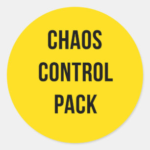 Redonda Chaos Control Pack™ - Pegatina redondo negrita par