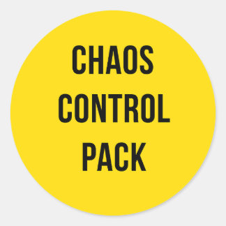 Redonda Chaos Control Pack™ - Pegatina redondo negrita par