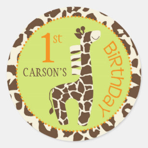 Redonda CHE 1 del muchacho O del pegatina del safari