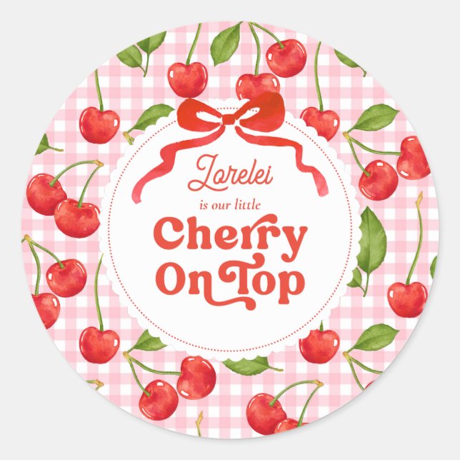 Redonda Cherry en el Pegatina de cumpleaños más importante (Anverso)