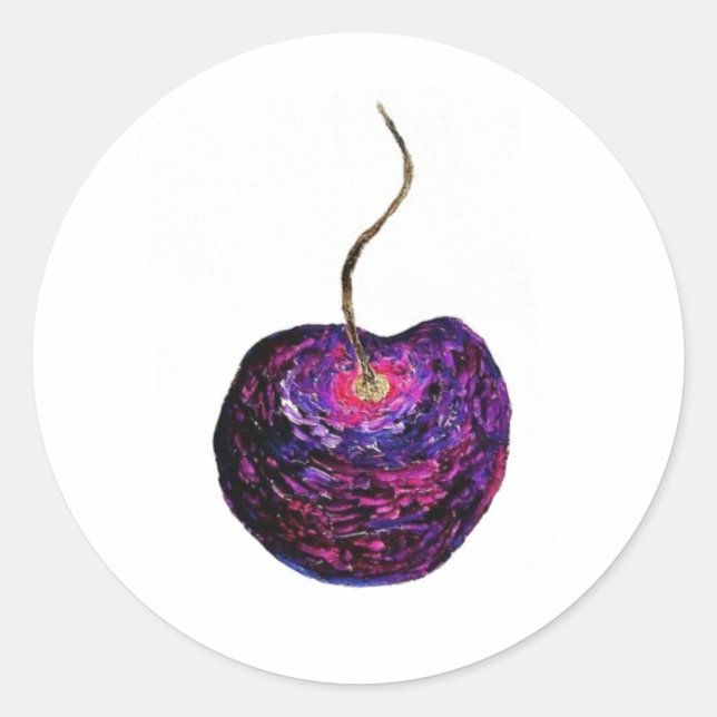 Redonda Cherry Pegatina (Anverso)