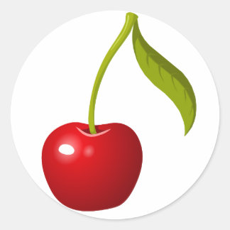 Redonda Cherry Pegatina