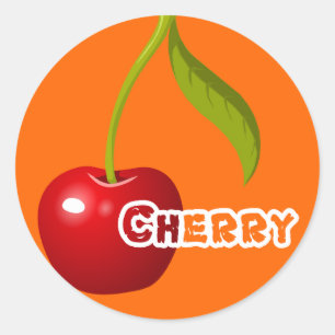 Redonda Cherry pegatina