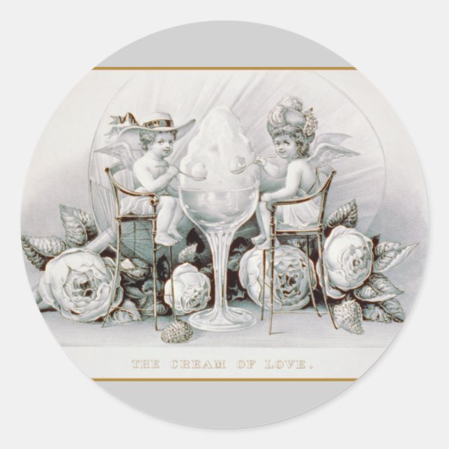 Redonda Cherubs & Ice Cream - Pegatina (Anverso)