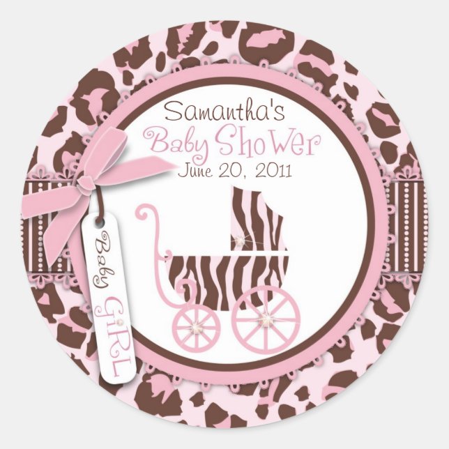 Redonda Chica Chetah Pegatina 2 (Anverso)