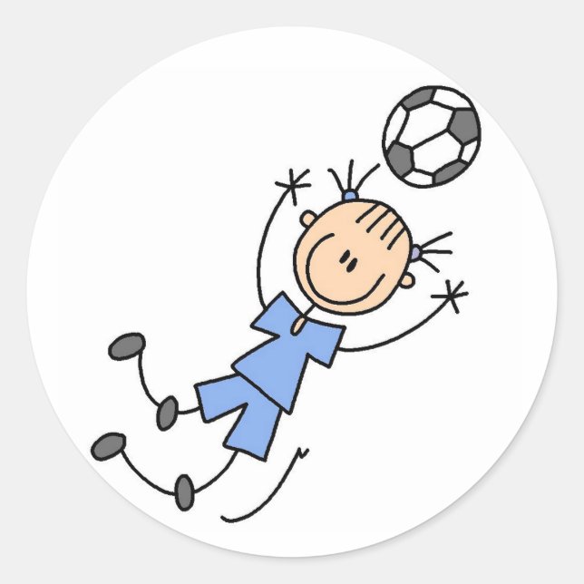 Redonda Chicas azules Pegatina de fútbol (Anverso)