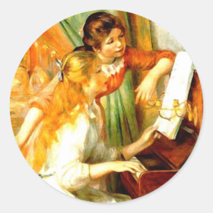 Redonda Chicas en el Pegatina de piano