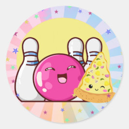 Redonda Chicas Fiesta de bolos rosados Pegatina de tinte