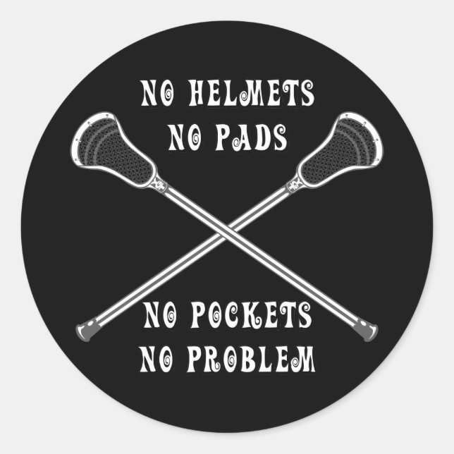 Redonda Chicas Lacrosse Sin Pegatina (Anverso)