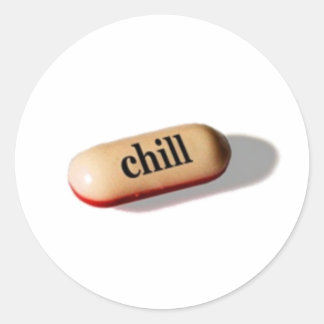 Redonda Chill Pill Pegatina