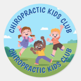 Redonda Chiropractico Kids Club Classic Round Pegatina