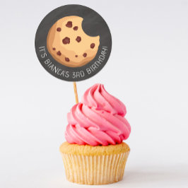 Redonda Chocolate Chip Cookie Chalkboard Pegatina de cumpl