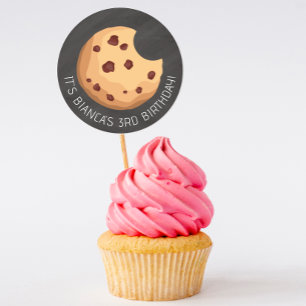 Redonda Chocolate Chip Cookie Chalkboard Pegatina de cumpl