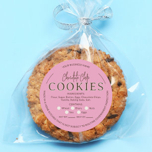 Redonda Chocolate rosa Cocina de algodón Pegatina de ley