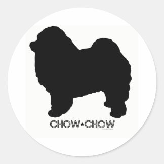 Redonda Chow Chow Pegatina