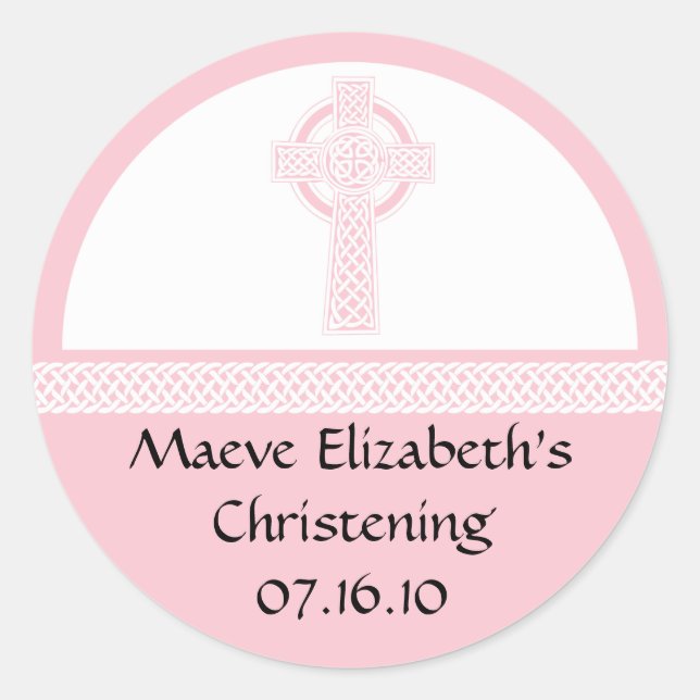 Redonda Christening, Shower or First Community Pegatina (Anverso)