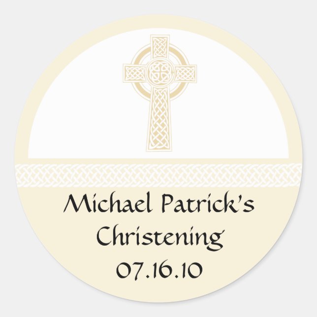 Redonda Christening, Shower or First Community Pegatina (Anverso)