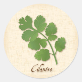 Redonda Cilantro Pegatina