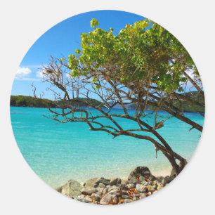 Redonda Cinnamon Bay St John Pegatina de Ronda USVI