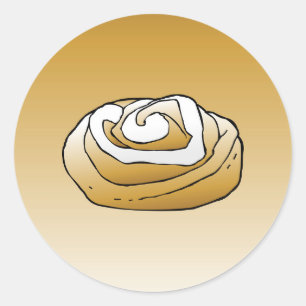 Redonda Cinnamon Rolls Classic Round Pegatina