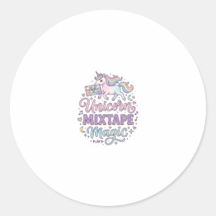 Redonda Cinta de Unicornio Mágica Pegatina y Camiseta Ador