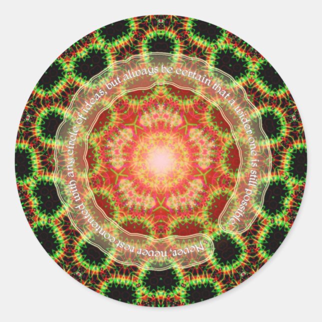 Redonda Círculo de ideas Pegatina (Anverso)