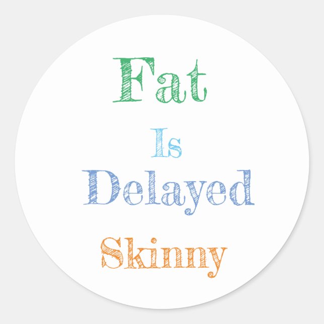 Redonda Cita del día Pegatina (Anverso)