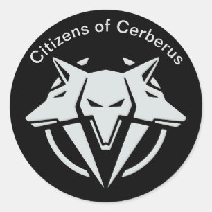 Redonda Ciudadanos de Cerberus Pegatina