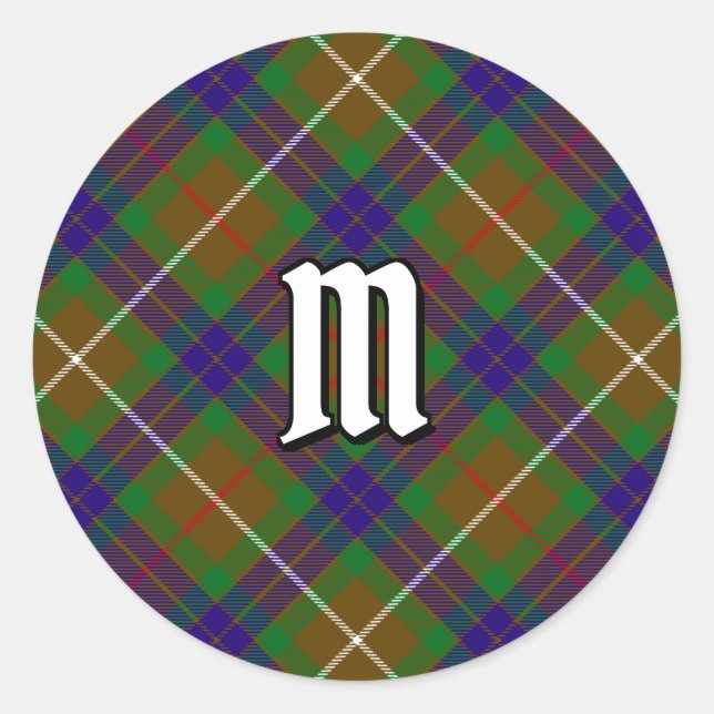 Redonda Clan Fraser Hunting Classic Round Pegatina (Anverso)