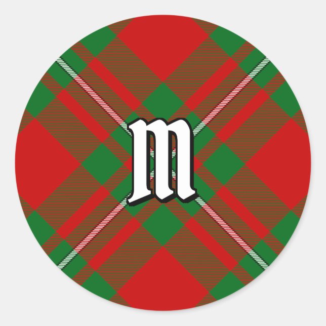 Redonda Clan Gregor Tartan Classic Round Pegatina (Anverso)
