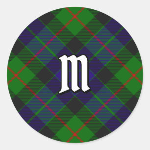 Redonda Clan Gunn Tartan Classic Round Pegatina