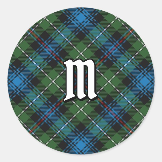 Redonda Clan MacKenzie Tartan Classic Round Pegatina (Anverso)