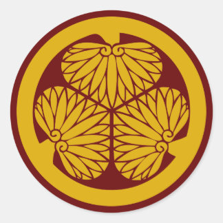 Redonda Clan Tokugawa Escudo (Kamon) Pegatina redondo clás
