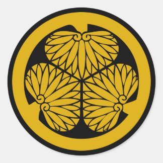 Redonda Clan Tokugawa Escudo (Kamon) Pegatina redondo clás