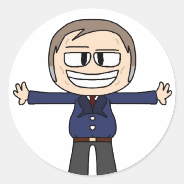 Redonda Clark Pegatina (Anverso)