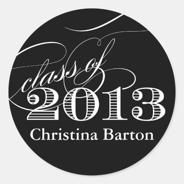 Redonda Clase de Pegatina 2013 - ¡Personalizar! (Anverso)