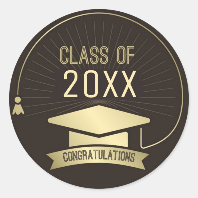 Redonda Clase de pegatina redondo clásico (Anverso)